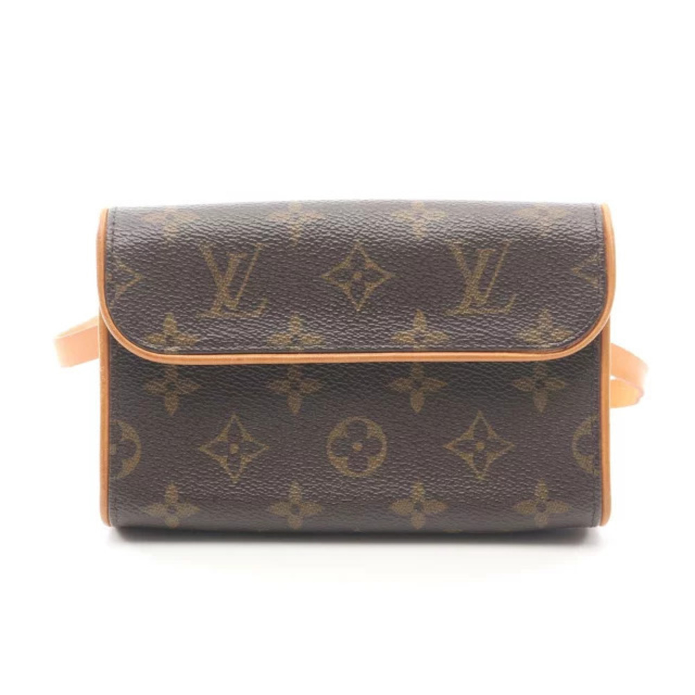 Louis Vuitton Pochette Florentine Waist Bag Body Canvas Leather Monogram Brown